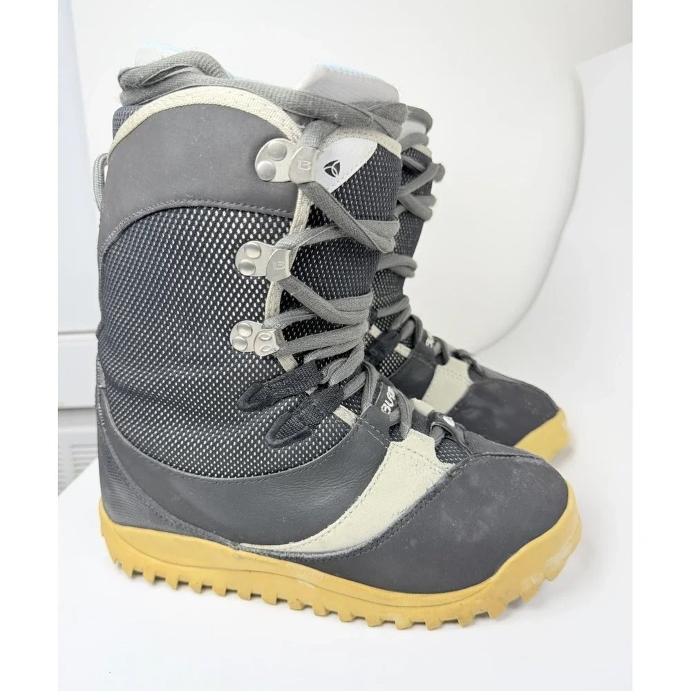 Burton‎ Glide Women's Snowboard Boots Black sz 8- Black-Grey-white